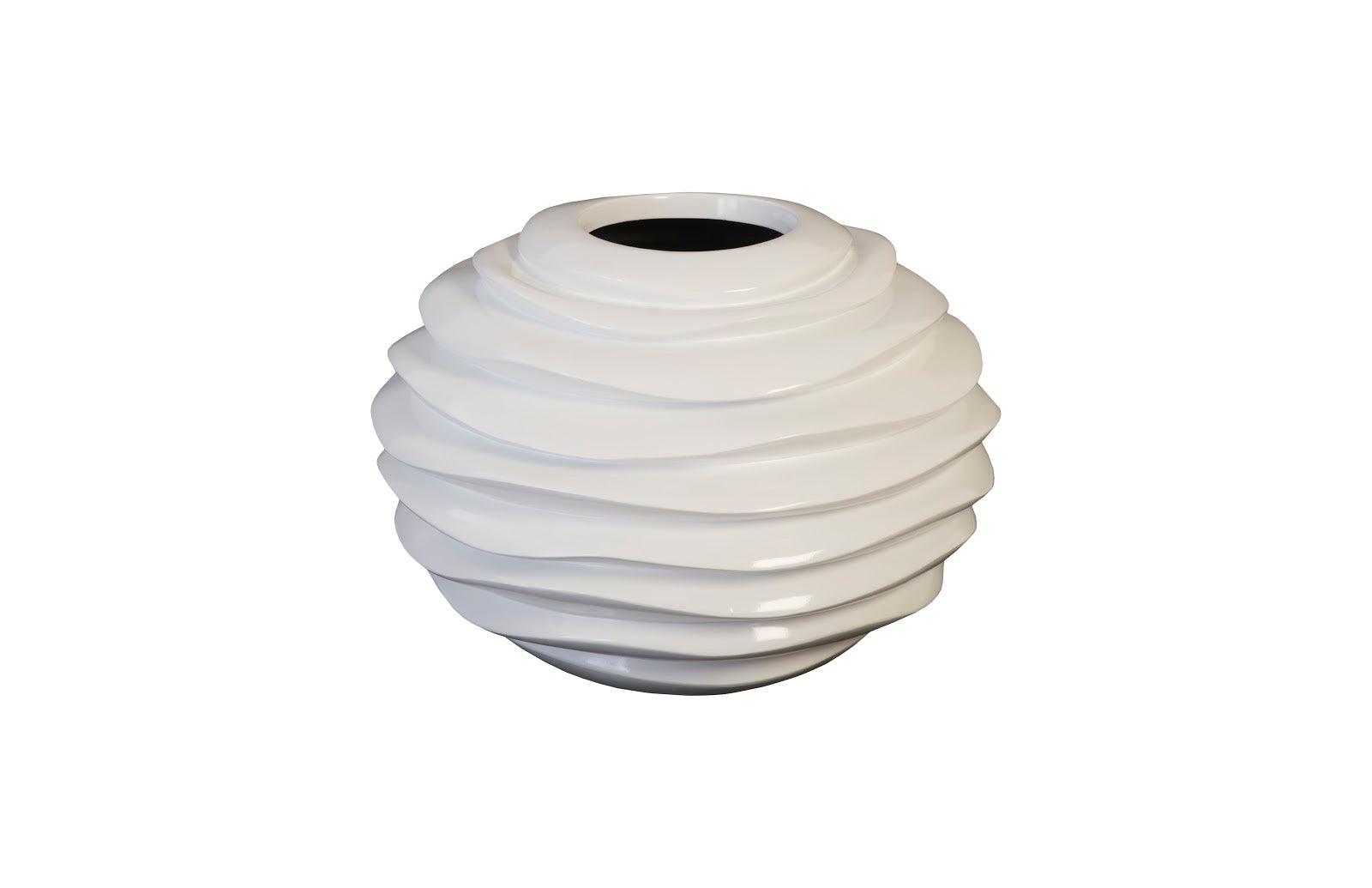 Phillips Collection Spiral Planter, White, SM PLANTERS
