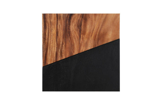 Phillips Collection Right Geometry Wood Wall Tiles, Chamcha Wood, Natural, Black WALL ART