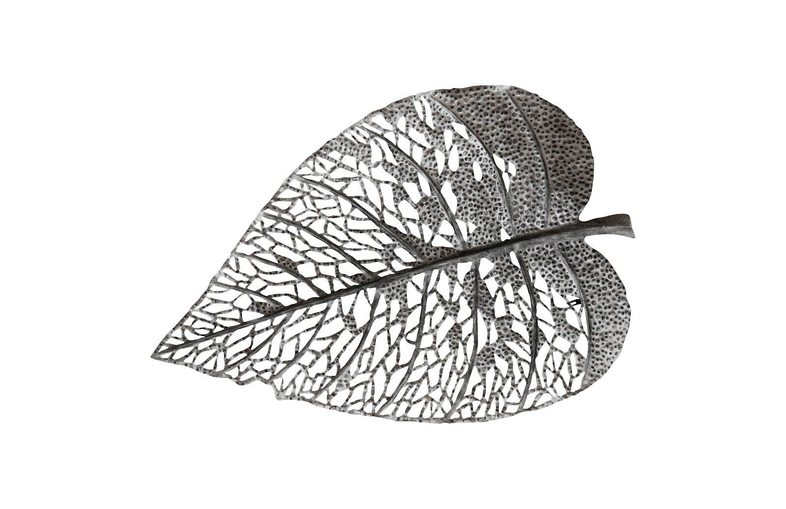 Phillips Collection Birch Leaf Wall Art, Silver, LG WALL ACCENTS