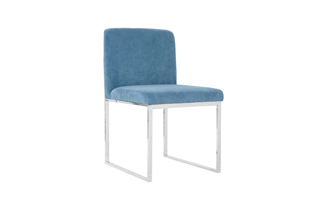 Frozen Dining Chair, Corduroy Blue - Phillips Collection - AmericanHomeFurniture