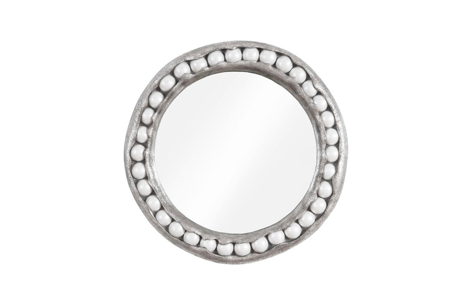 Phillips Collection Pearl Mirror, Silver Leaf, Round WALL MIRRORS