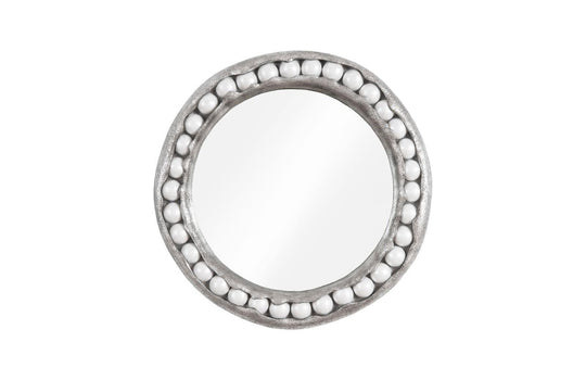 Phillips Collection Pearl Mirror, Silver Leaf, Round WALL MIRRORS