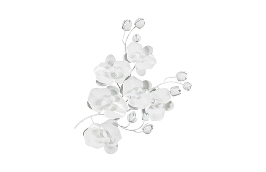 Phillips Collection Orchid Sprig Wall Art, Medium, Metal, White WALL ACCENTS