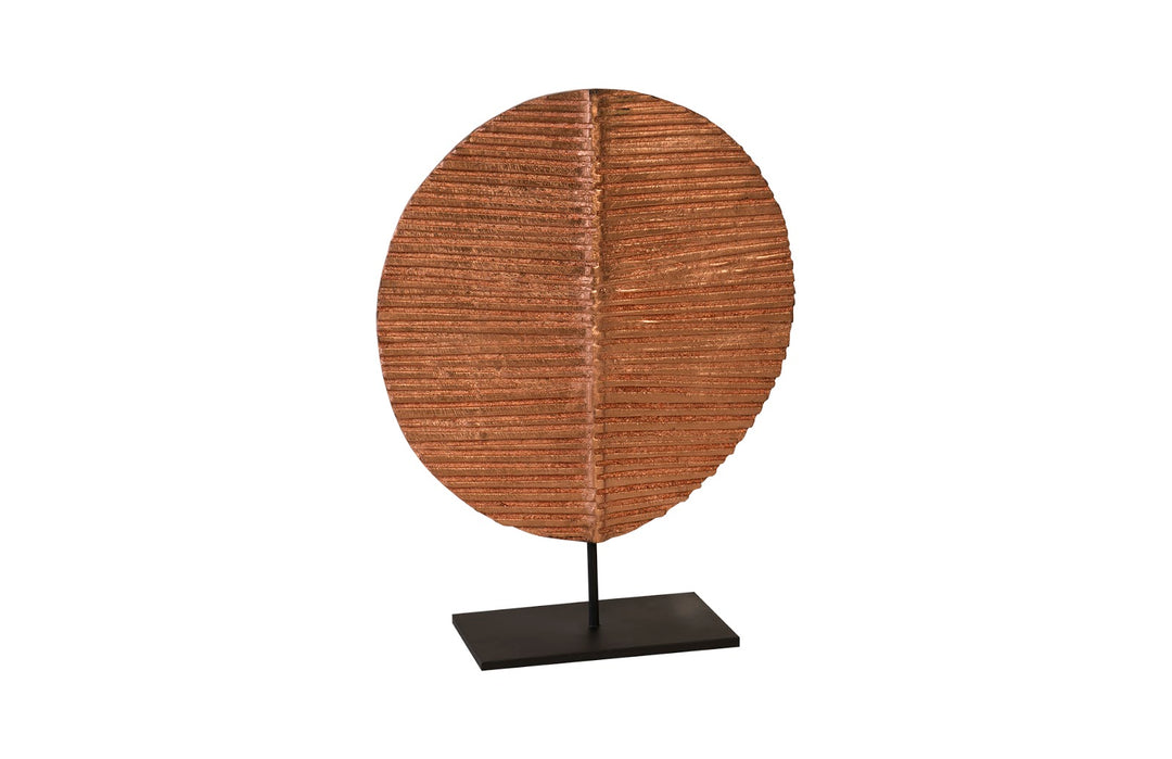 Carved Round Leaf on Metal Stand, SM - Phillips Collection - AmericanHomeFurniture
