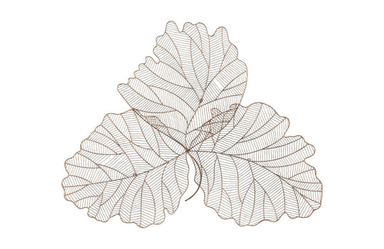 Phillips Collection Tri Leaf Wall Art, Large, Metal, Copper/Black WALL ACCENTS