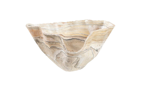 Phillips Collection Cast Onyx Bowl, Faux Finish, Large DECORATIVE TRAYS, PLATES, + BOWLS