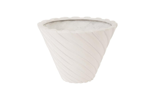 Phillips Collection Turbo Planter, Gel Coat White PLANTERS