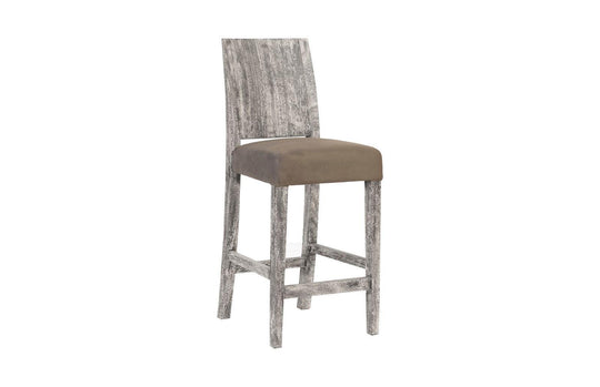 Phillips Collection Ophelia Counter Stool, Chamcha Wood, Gray Stone Finish BAR STOOLS + COUNTER STOOLS