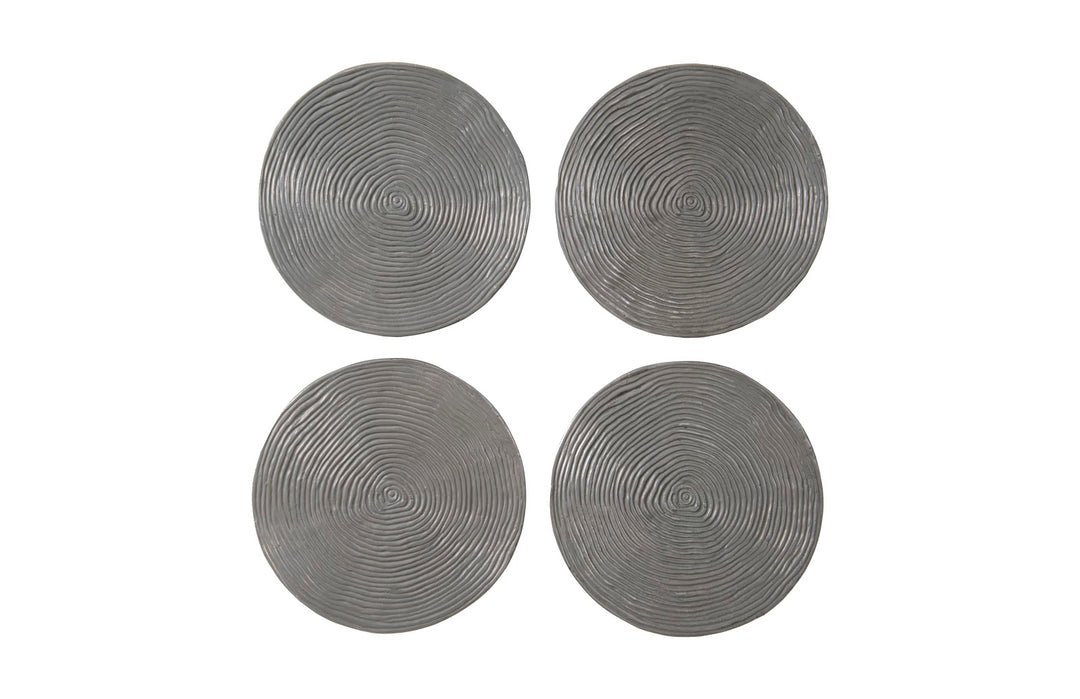 Ripple Wall Disk, Set of 4, Resin, LG, Polished Aluminum - Phillips Collection - AmericanHomeFurniture