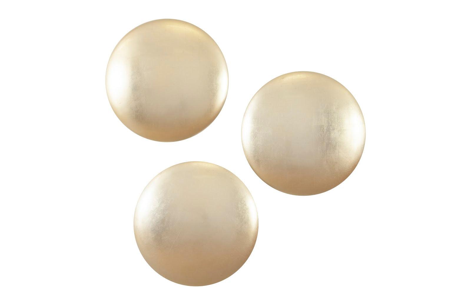 Phillips Collection Orb Wall Tiles, Set of 3, Gold Leaf WALL ACCENTS