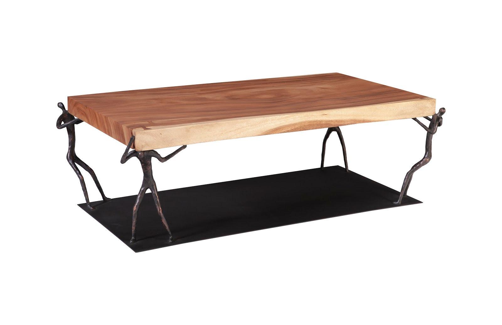 Phillips Collection Atlas Coffee Table, Chamcha Wood, Natural, Metal COFFEE TABLES