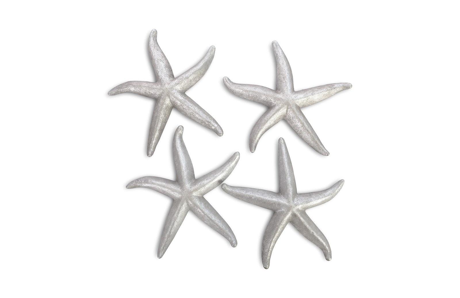 Phillips Collection Starfish, Silver Leaf, Set of 4, LG WALL ACCENTS