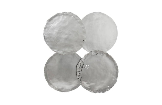 Phillips Collection Cast Oil Drum Wall Discs, Silver Leaf, Set of 4 WALL ACCENTS