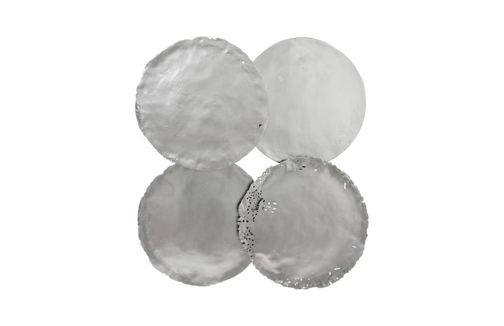 Cast Oil Drum Wall Discs, Silver Leaf, Set of 4 - Phillips Collection - AmericanHomeFurniture