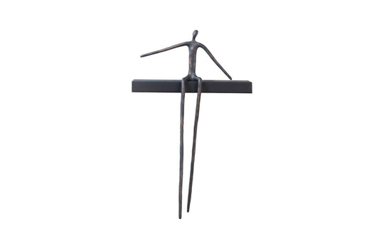 Phillips Collection Moveable Man On Short Shelf, Sitting, C WALL ACCENTS