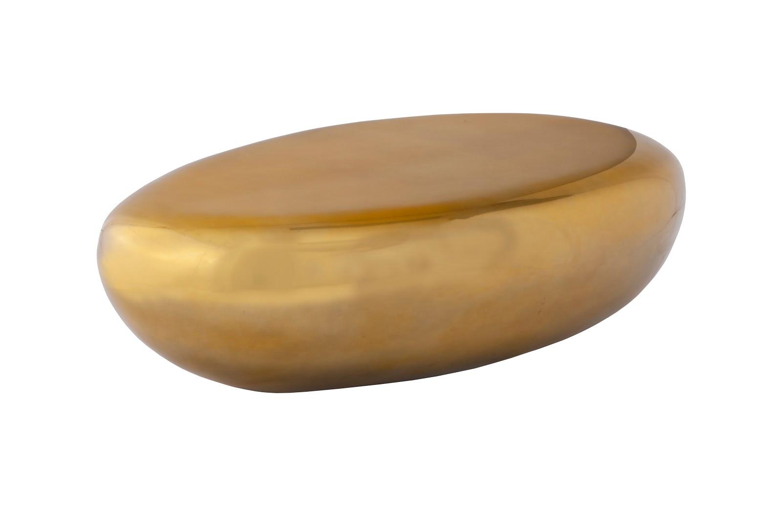 Phillips Collection River Stone Coffee Table, Large, Liquid Gold COFFEE TABLES