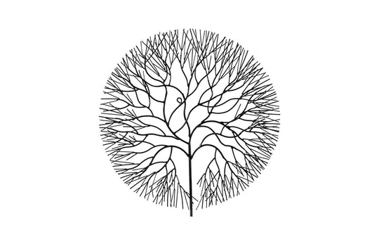 Phillips Collection Wire Tree Wall Art, Medium, Circle, Metal, Black WALL ACCENTS
