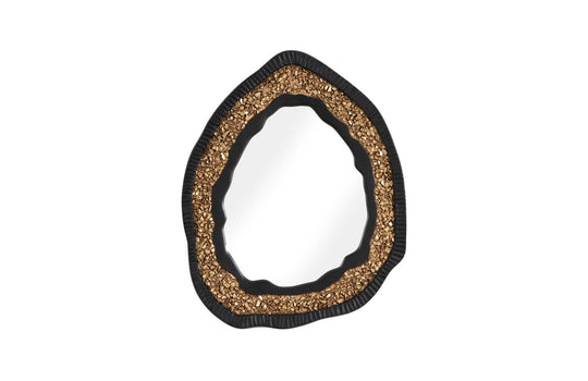Phillips Collection Geode Mirror, Black And Gold, Matte WALL MIRRORS