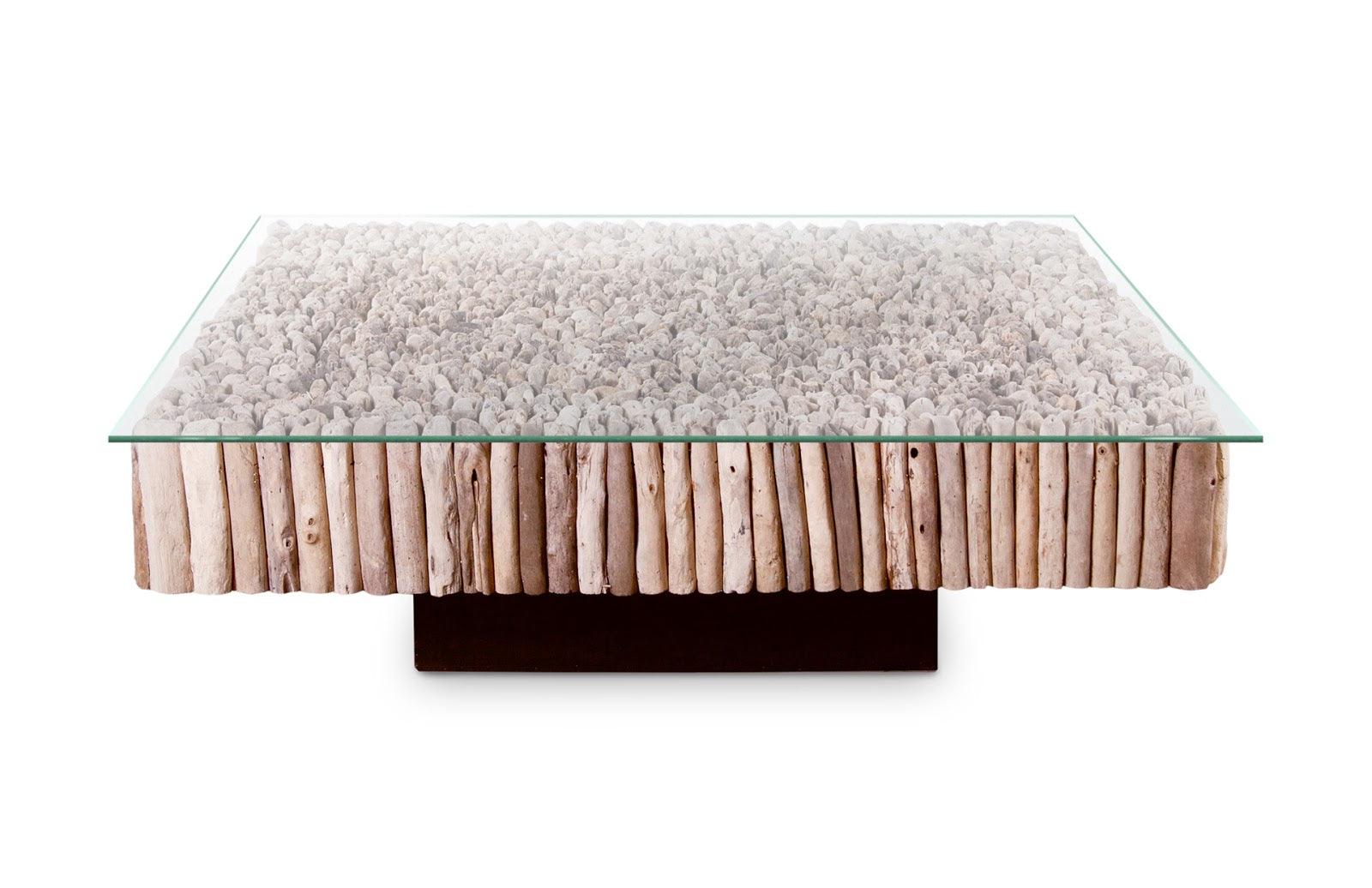 Phillips Collection Manhattan Coffee Table, Square, with Glass COFFEE TABLES