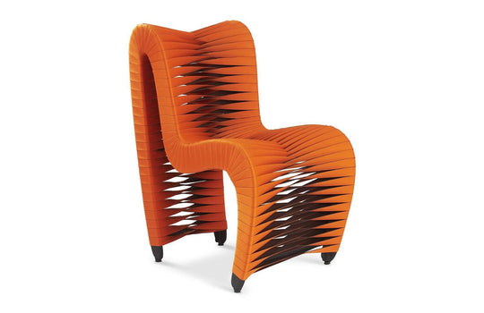 Phillips Collection Seat Belt Dining Chair, Orange - Set of 2 DINING CHAIRS