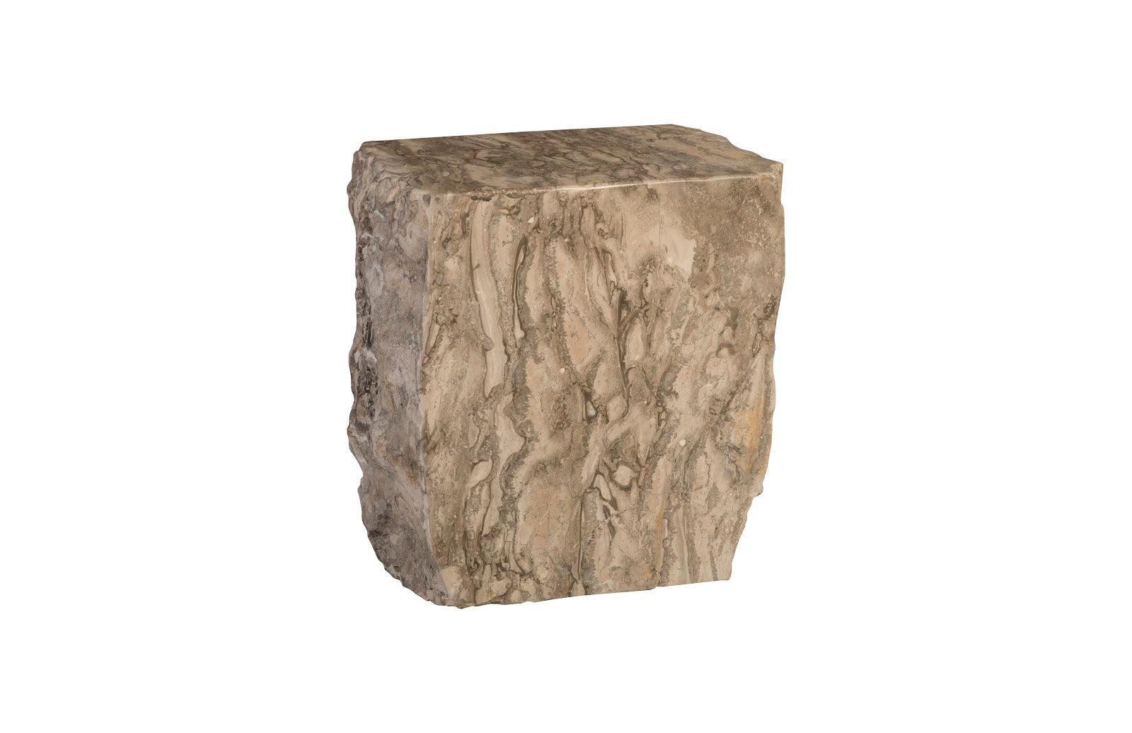 Phillips Collection Marble Stool, Gray OTTOMANS, POUFS, + STOOLS