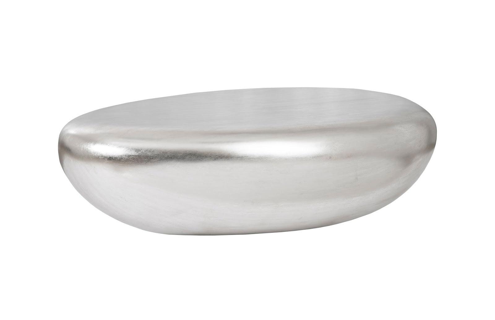 Phillips Collection River Stone Coffee Table, Silver Leaf, Large COFFEE TABLES