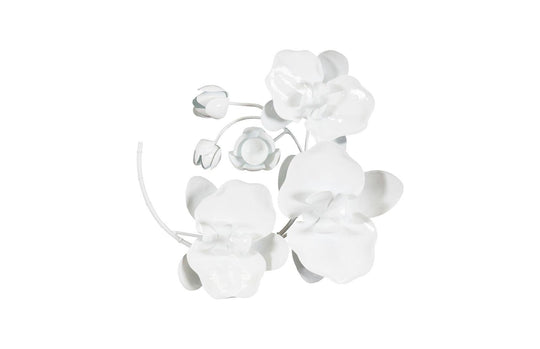 Phillips Collection Orchid Sprig Wall Art, Small, Metal, White WALL ACCENTS