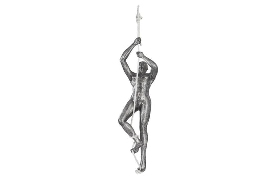 Phillips Collection Climbing Sculpture w/Rope, Black/Silver, Aluminum DECORATIVE OBJECTS