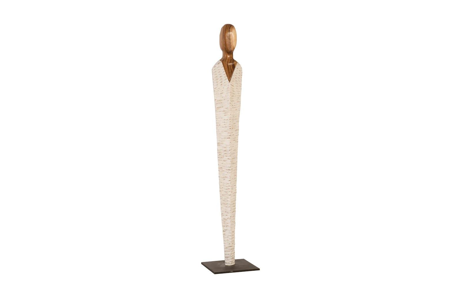 Phillips Collection Vested Female Sculpture, Medium, Chamcha, Natural, White, Gold DECORATIVE OBJECTS