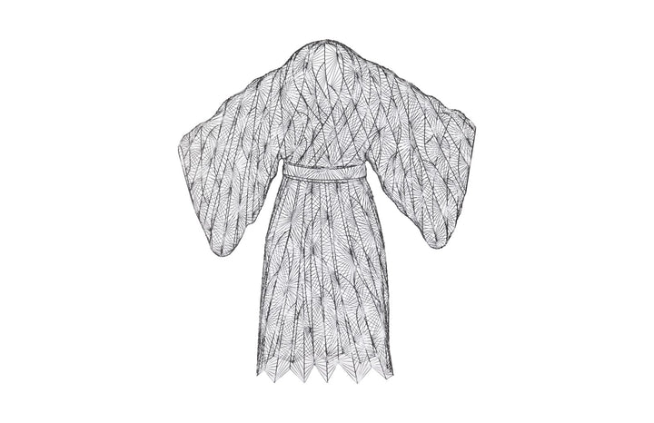 Kimono Man Sculpture, Metal, Silver / Black - Phillips Collection - AmericanHomeFurniture