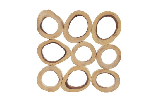 Phillips Collection Chuleta Rings Wall Art, Chamcha Wood, Square, SM WALL ACCENTS