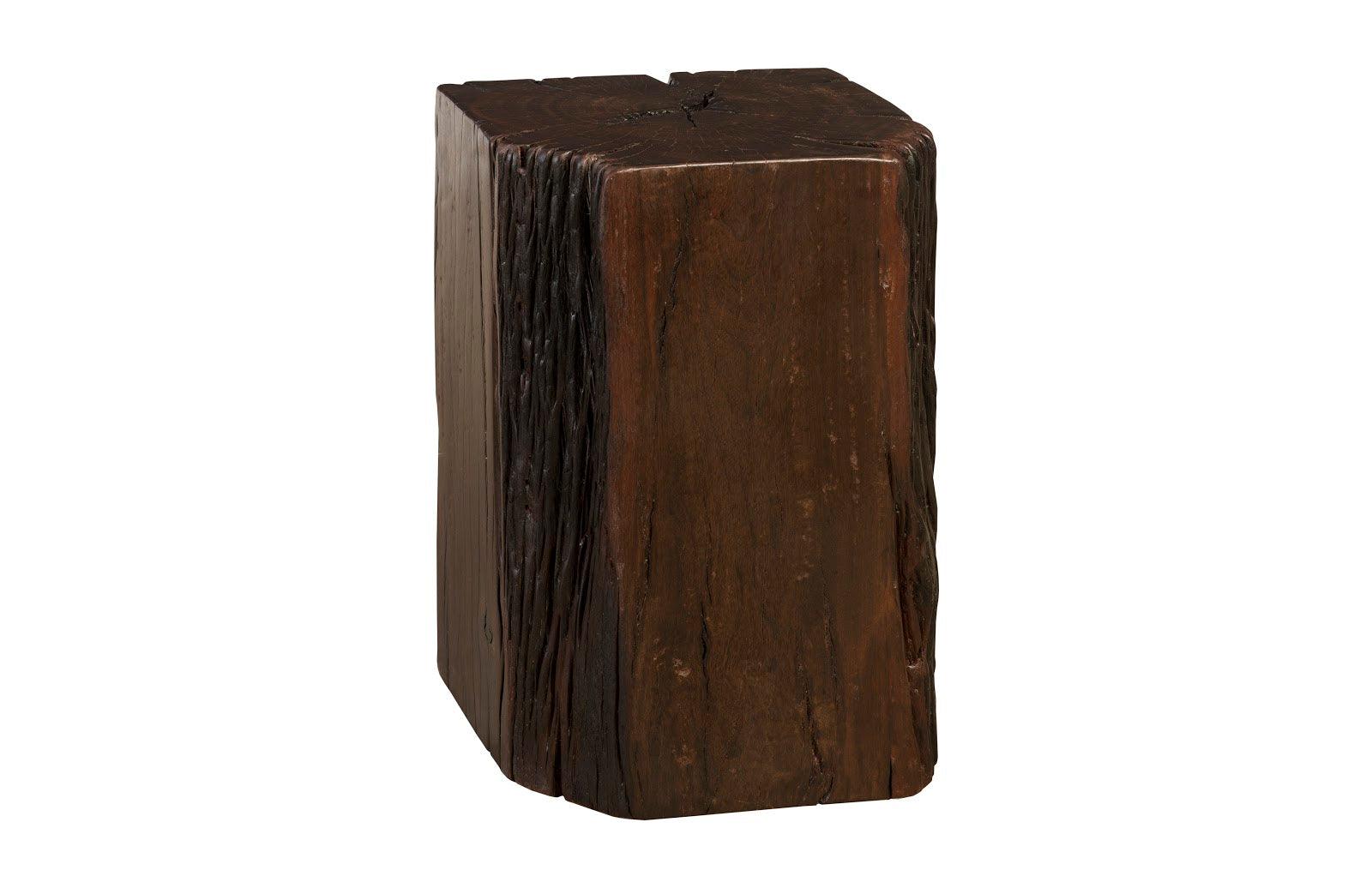 Phillips Collection Black Wood Stool, Assorted OTTOMANS, POUFS, + STOOLS