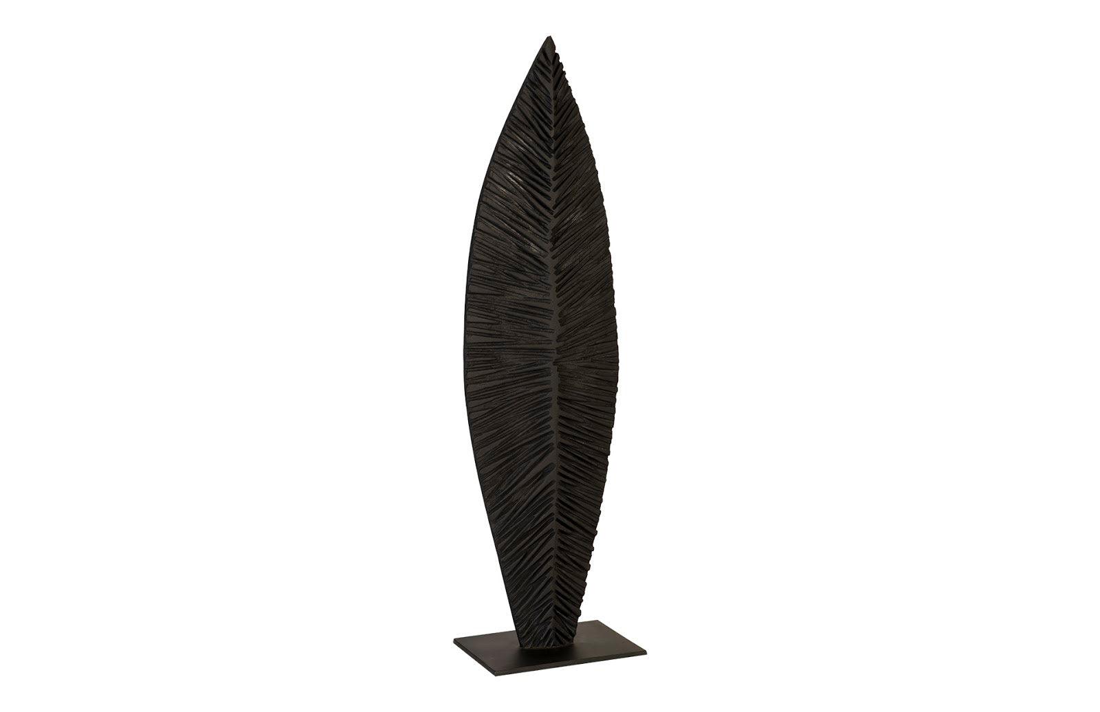 Phillips Collection Carved Leaf on Stand, Burnt, MD DECORATIVE OBJECTS