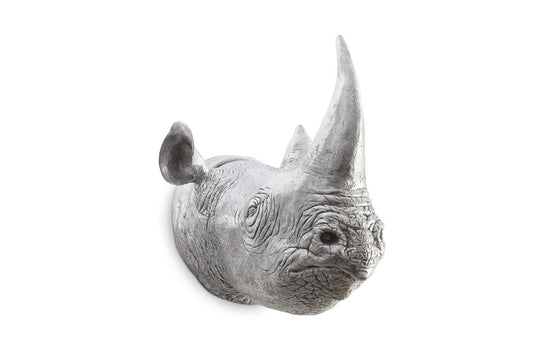 Phillips Collection Rhino Wall Art, Resin, Silver Leaf WALL ACCENTS