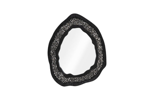 Phillips Collection Geode Mirror, Black And Silver, Matte WALL MIRRORS