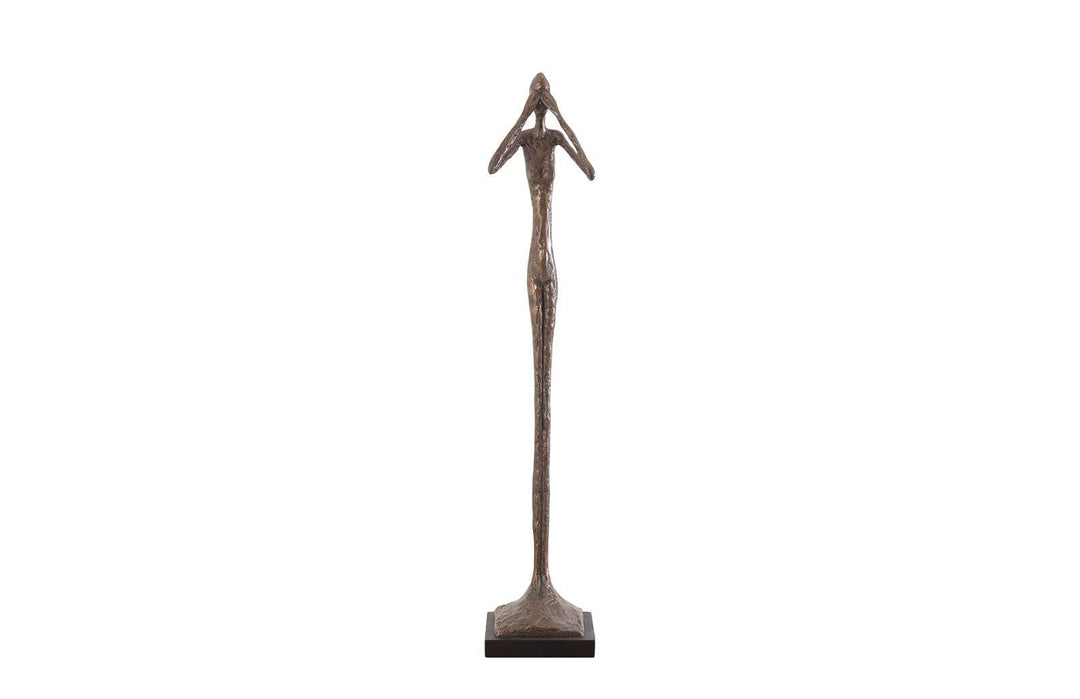 See No Evil Slender Sculpture, Small, Resin, Bronze Finish - Phillips Collection - AmericanHomeFurniture