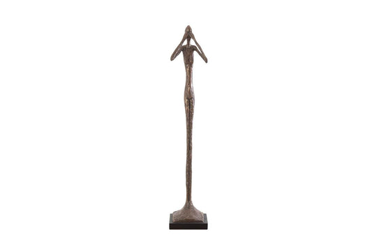 Phillips Collection See No Evil Slender Sculpture, Small, Resin, Bronze Finish DECORATIVE OBJECTS