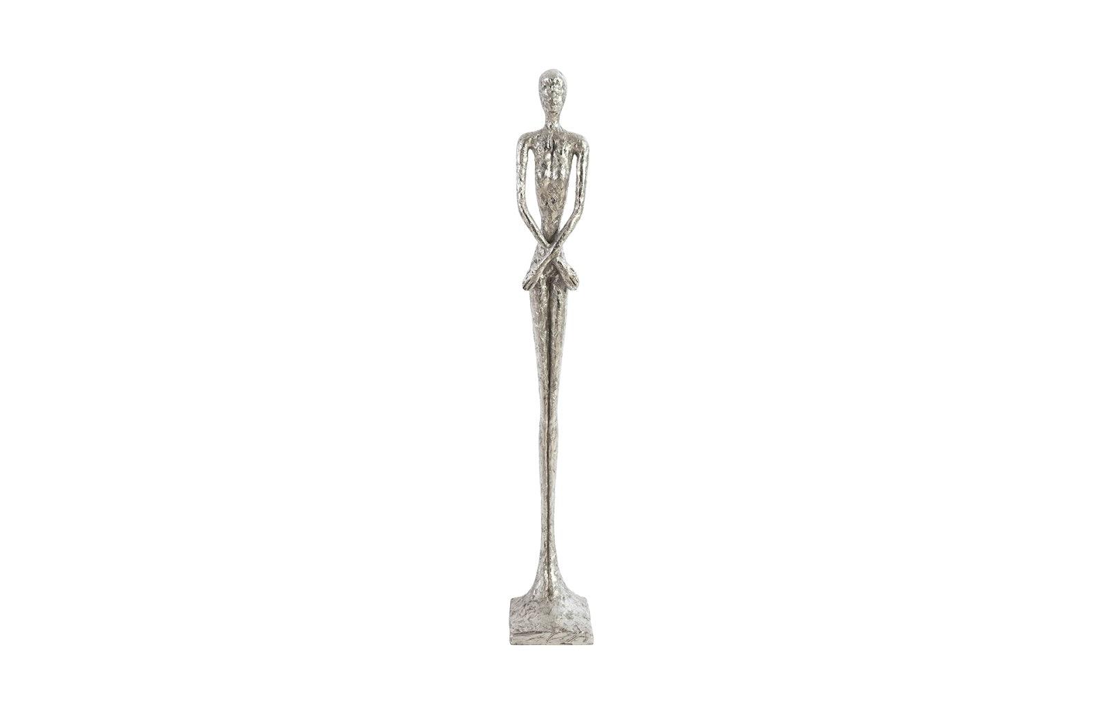 Phillips Collection Lottie Sculpture, Small, Resin, Silver Leaf DECORATIVE OBJECTS