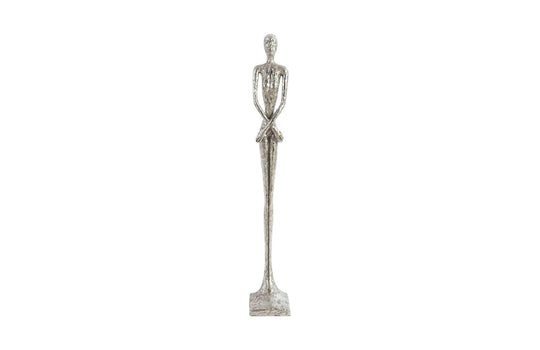 Phillips Collection Lottie Sculpture, Small, Resin, Silver Leaf DECORATIVE OBJECTS
