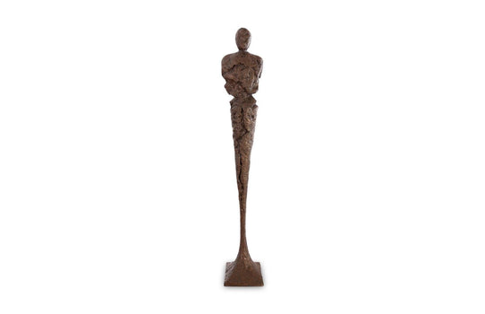 Phillips Collection Tall Chiseled Male Sculpture, Resin, Bronze Finish DECORATIVE OBJECTS