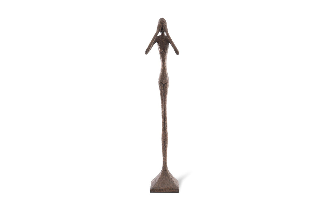 See No Evil Slender Sculpture, Large, Resin, Bronze Finish - Phillips Collection - AmericanHomeFurniture