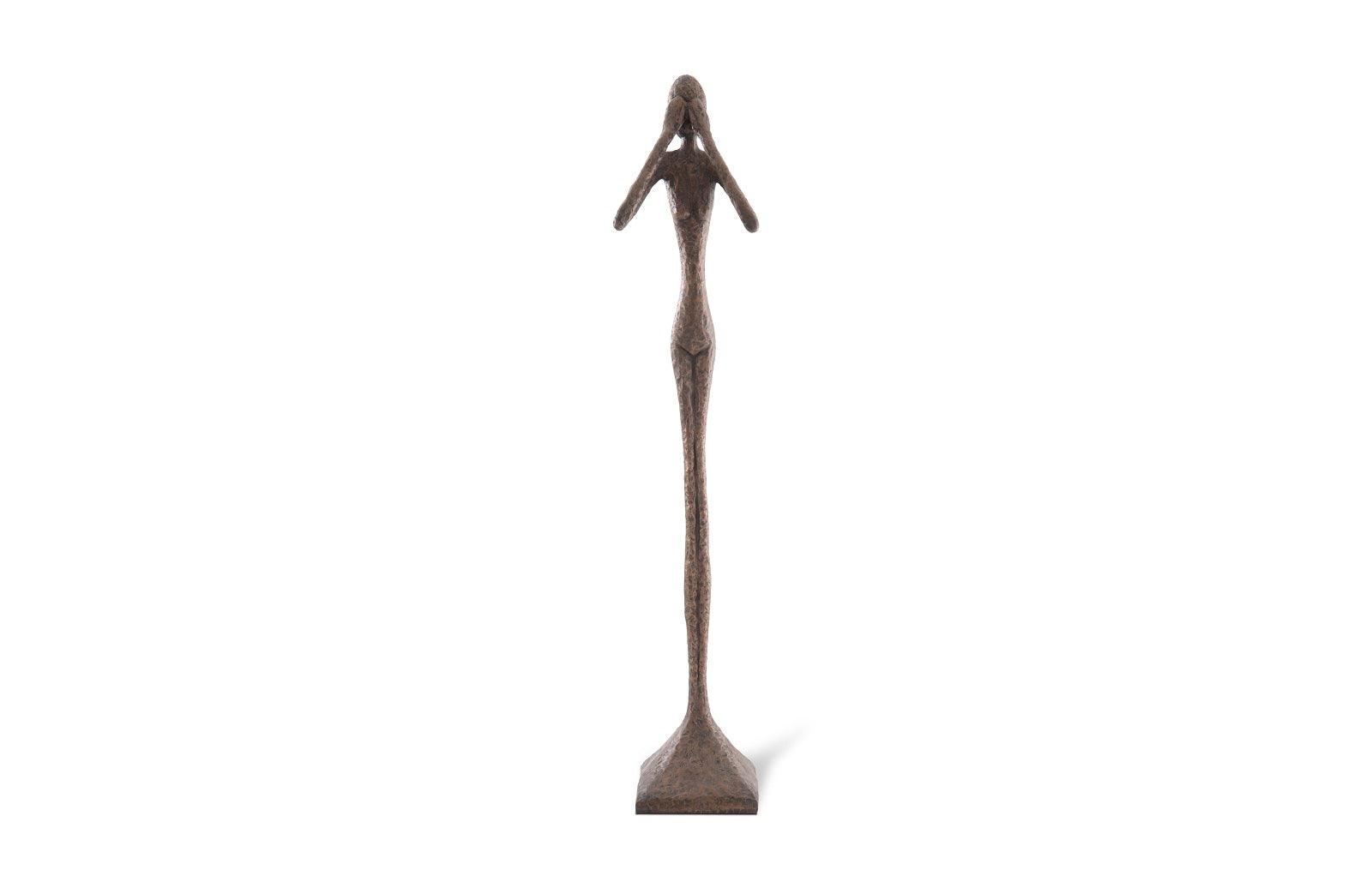 Phillips Collection See No Evil Slender Sculpture, Large, Resin, Bronze Finish DECORATIVE OBJECTS