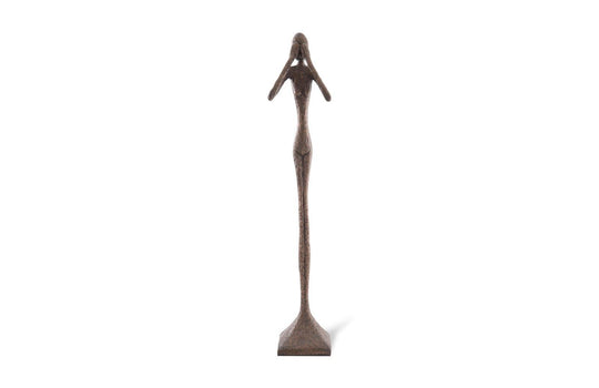 Phillips Collection See No Evil Slender Sculpture, Large, Resin, Bronze Finish DECORATIVE OBJECTS