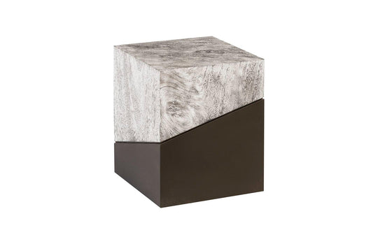 Phillips Collection Geometry Stool, Gray Stone OTTOMANS, POUFS, + STOOLS