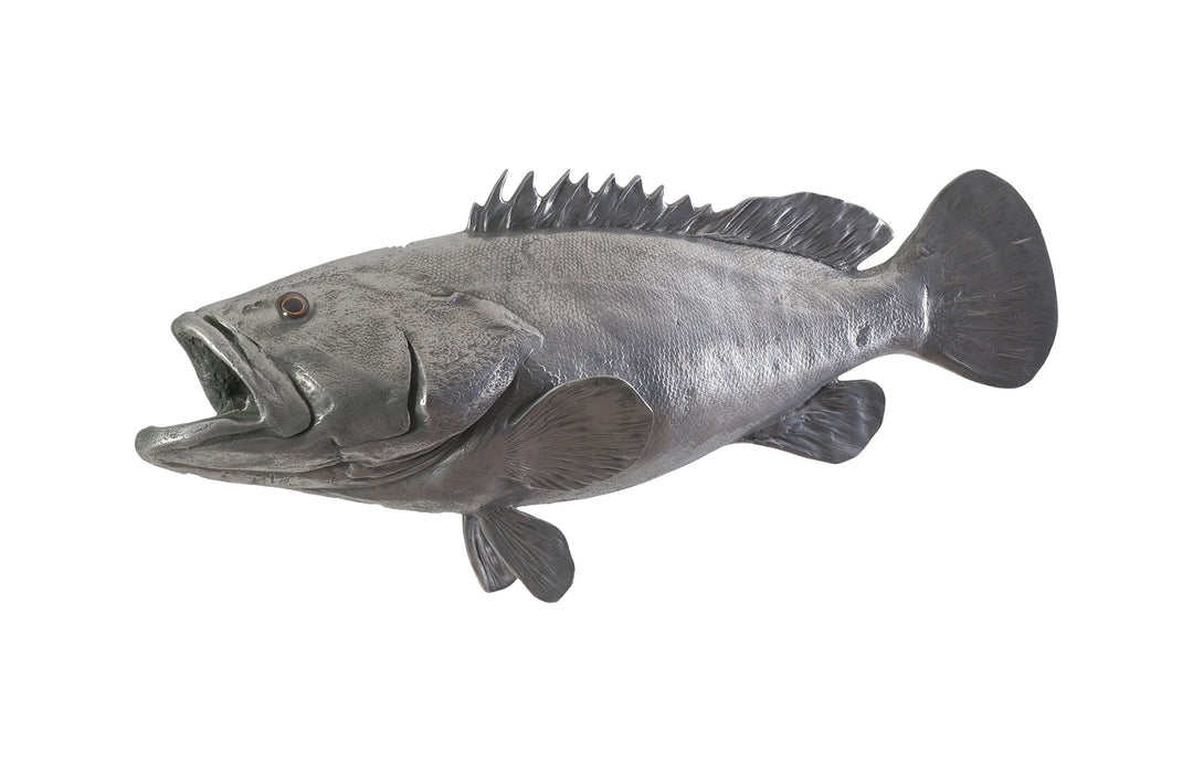 Estuary Cod Fish Wall Sculpture, Resin, Polished Aluminum Finish - Phillips Collection - AmericanHomeFurniture