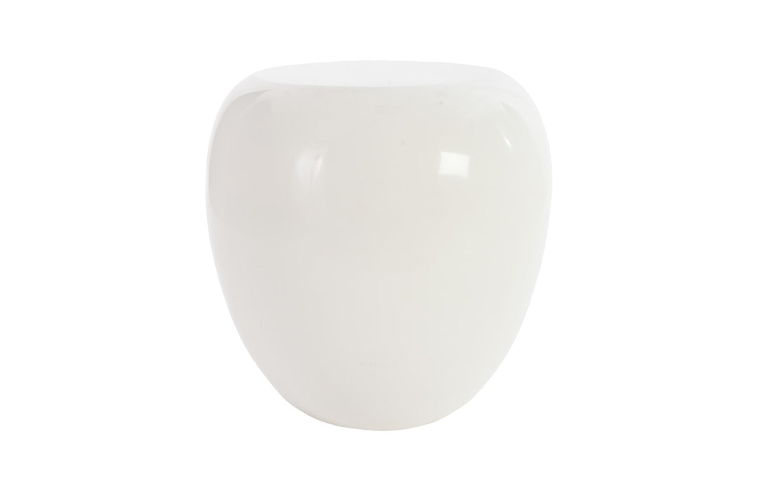 River Stone Side Table, Gel Coat White - Phillips Collection - AmericanHomeFurniture