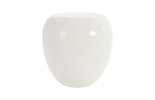 Phillips Collection River Stone Side Table, Gel Coat White ACCENT TABLES