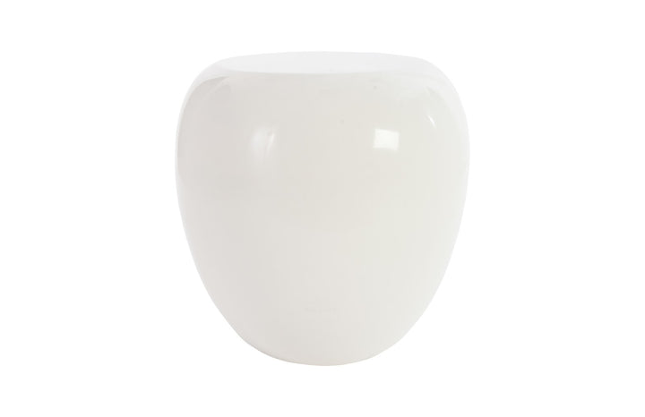 River Stone Side Table, Gel Coat White - Phillips Collection - AmericanHomeFurniture