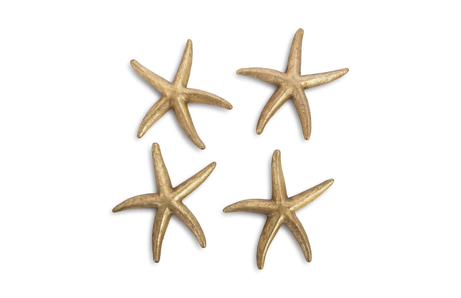 Phillips Collection Starfish, Gold Leaf, Set of 4, SM WALL ACCENTS