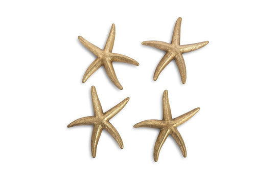 Phillips Collection Starfish, Gold Leaf, Set of 4, SM WALL ACCENTS